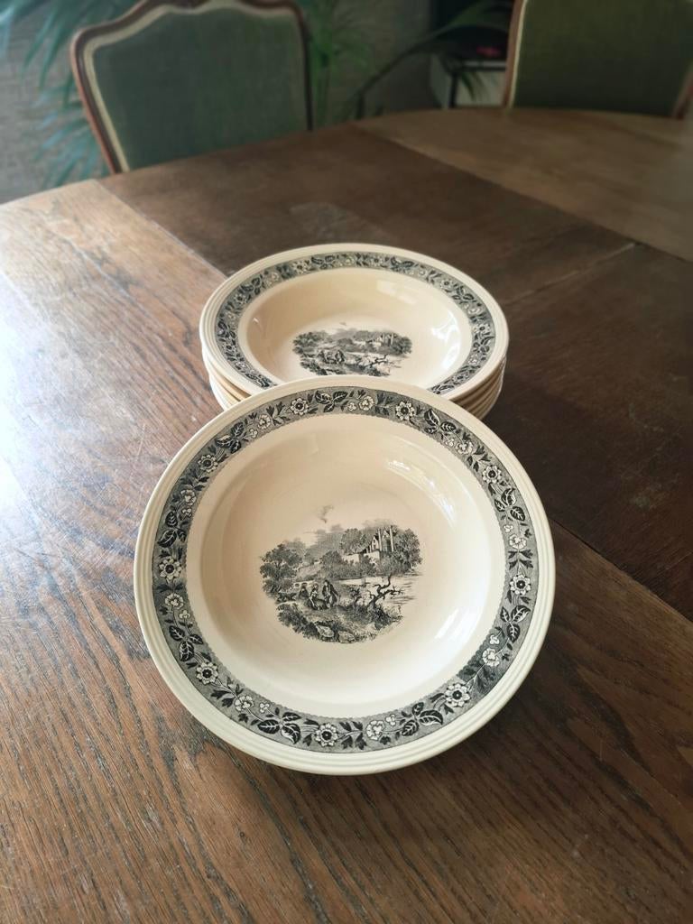 Vintage soepborden Boch - set van 6, Ophalen of Verzenden