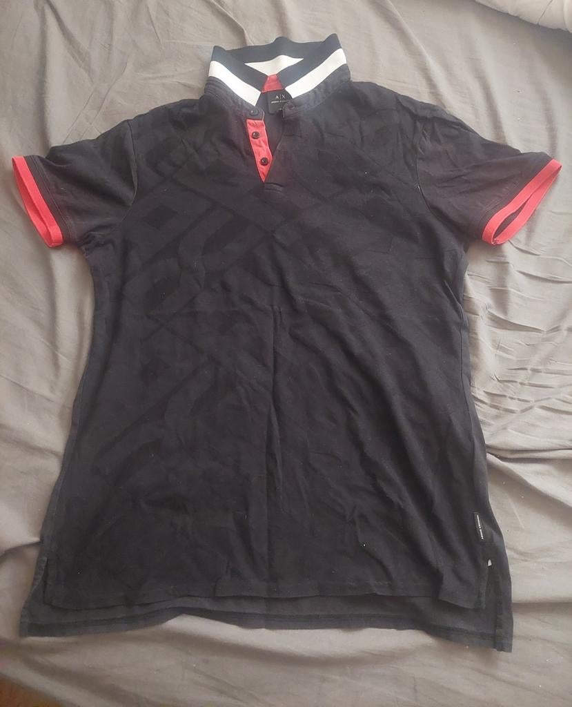 Zwarte armani polo maat L, Ophalen, Maat 52/54 (L), Armani Jeans, Zwart