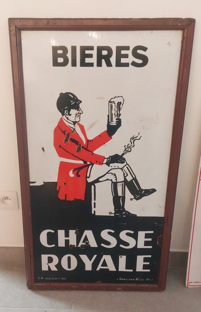 Assiette émaillée Bieres Chasse Royale 1934, Enlèvement