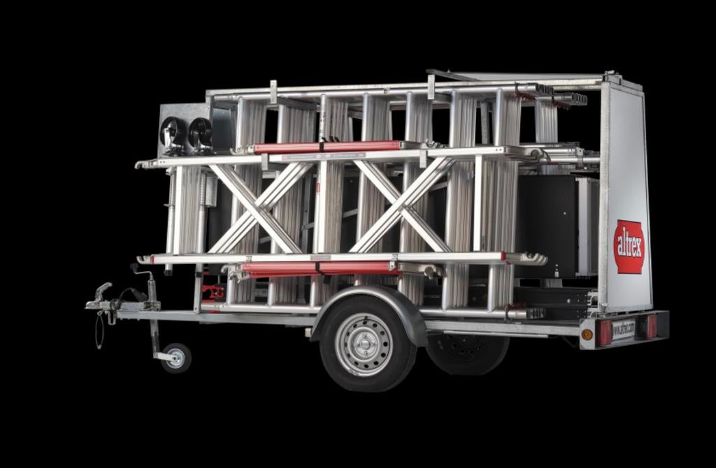 Te huur.   Stelling, Doe-het-zelf en Bouw, Steigers, Ophalen, Zo goed als nieuw