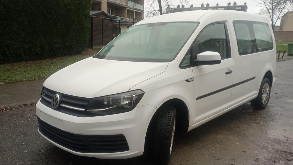 Vw Caddy 1.4 Benzine+CNG – 02/2019 – 114.600 km – Incl btw, Auto's, 4 deurs, Monovolume, CNG (Aardgas), Wit