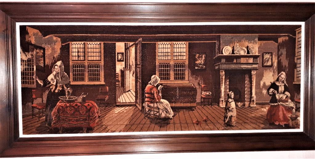 Wandtapijt „Interior Scene”, Antiek en Kunst, Antiek | Tapijten, Tafelkleden en Textiel, Ophalen