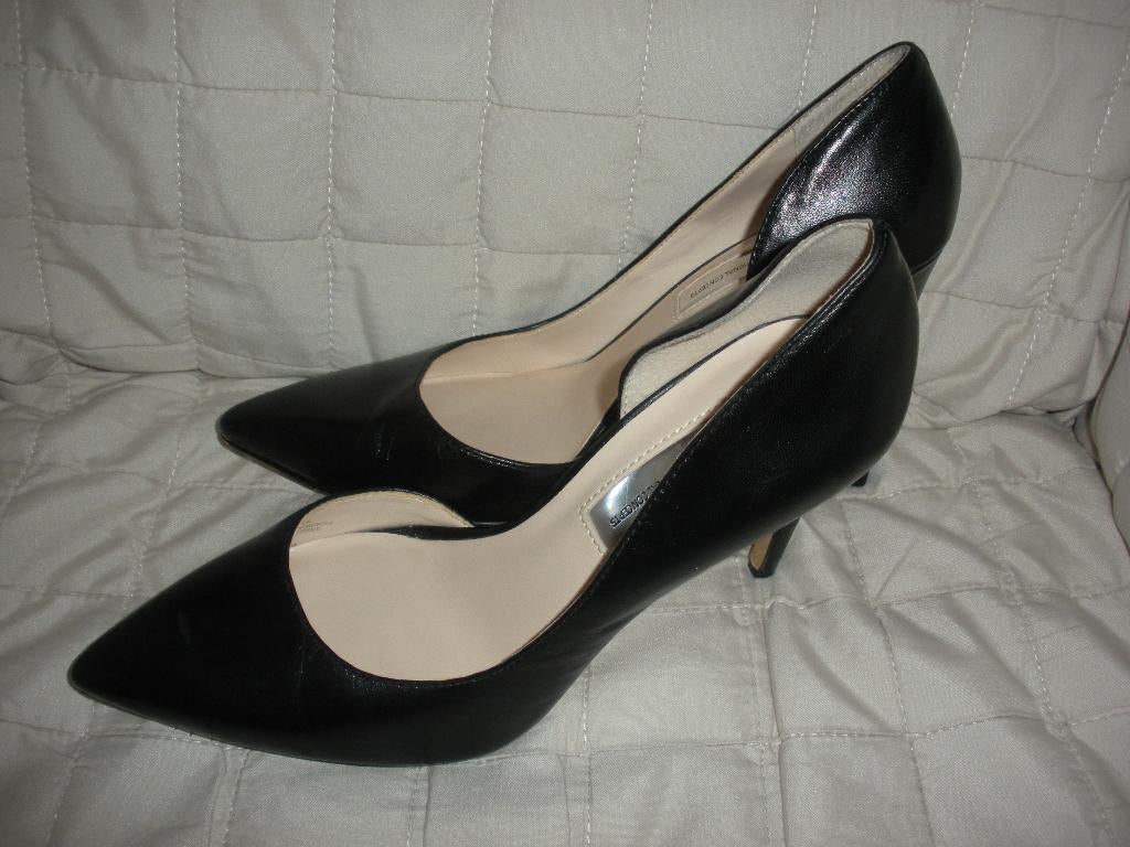 Chaussures à hauts talons en cuir noir., Ophalen, International Concepts., Zwart, Zo goed als nieuw