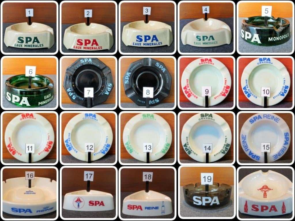 19 cendriers différents de Spa Monopole / Spa Reine, Collections, Enlèvement ou Envoi, Utilisé