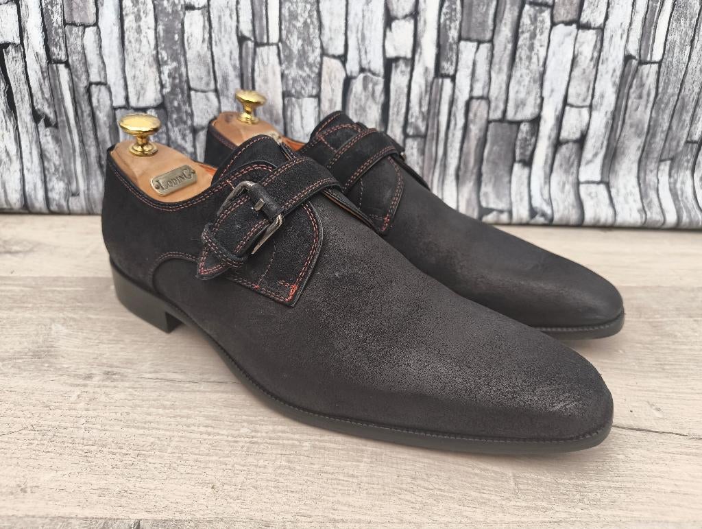 Melik blauwe single monk herenschoenen - Maat 43, Vêtements | Hommes, Chaussures, Comme neuf, Melik, Bleu, Chaussures à boucles