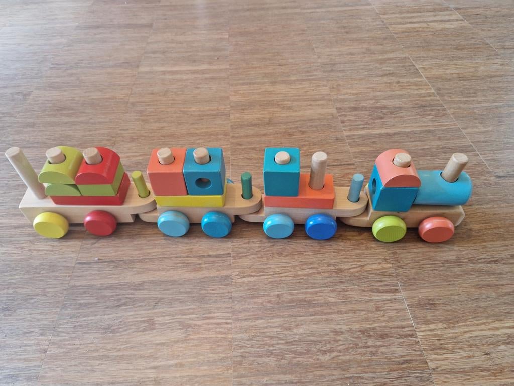 Blokkentrein ikea, Kinderen en Baby's, Ophalen, Gebruikt, Rij- of Hobbelspeelgoed