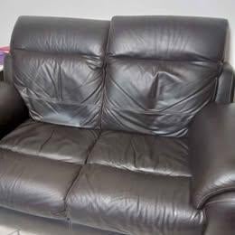 Chateau d'Ax zitbank, Ophalen, Gebruikt, Tweepersoons, Leer