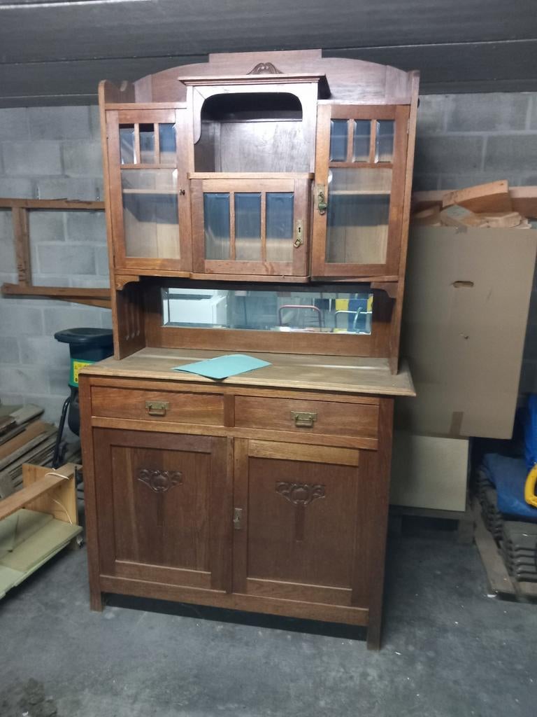 Oude eiken kast, Antiek en Kunst, Antiek | Meubels | Kasten, Ophalen