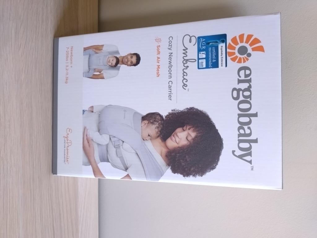 Draagzak Ergobaby Embrace, Overige merken, Ophalen of Verzenden, Zo goed als nieuw, Buik
