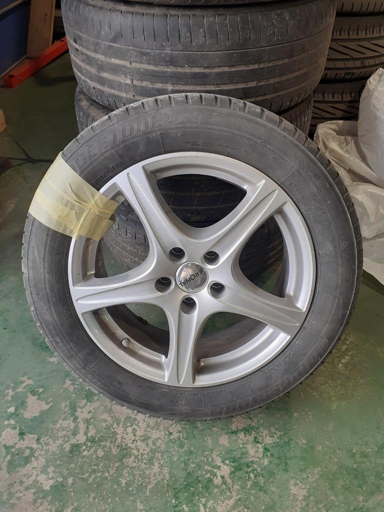 Kit complet de 4 jantes ronal et pneus en bon état, Enlèvement, Utilisé, Pneu(s)