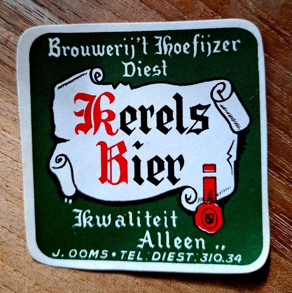 bieretiket Kerelsbier - Brij 't Hoefijzer  Ooms Diest, Ophalen of Verzenden