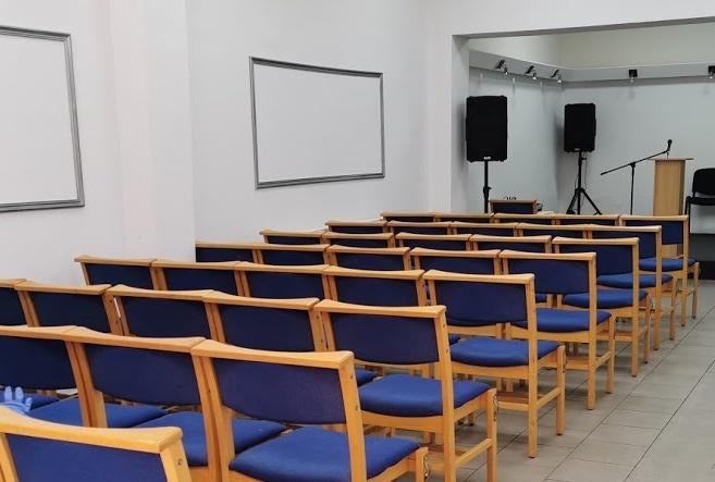 Set van 59 vergaderstoelen, Ophalen, Gebruikt, Blauw, Bureaustoel