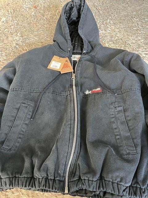 Stüssy washed canvas shop jacket black L, Kleding | Heren, Maat 52/54 (L), Zwart, Stussy, Nieuw