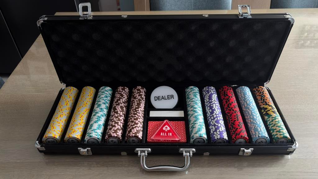 Pokerset monte carlo 500 chips, Ophalen, Nieuw