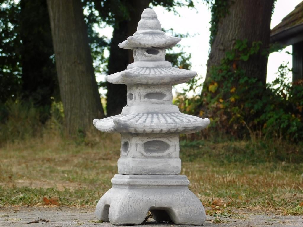 Statue de jardin de la pagode japonaise — Pierre — 45 cm, Jardin & Terrasse, Statues de jardin, Enlèvement ou Envoi, Pierre, Autres types