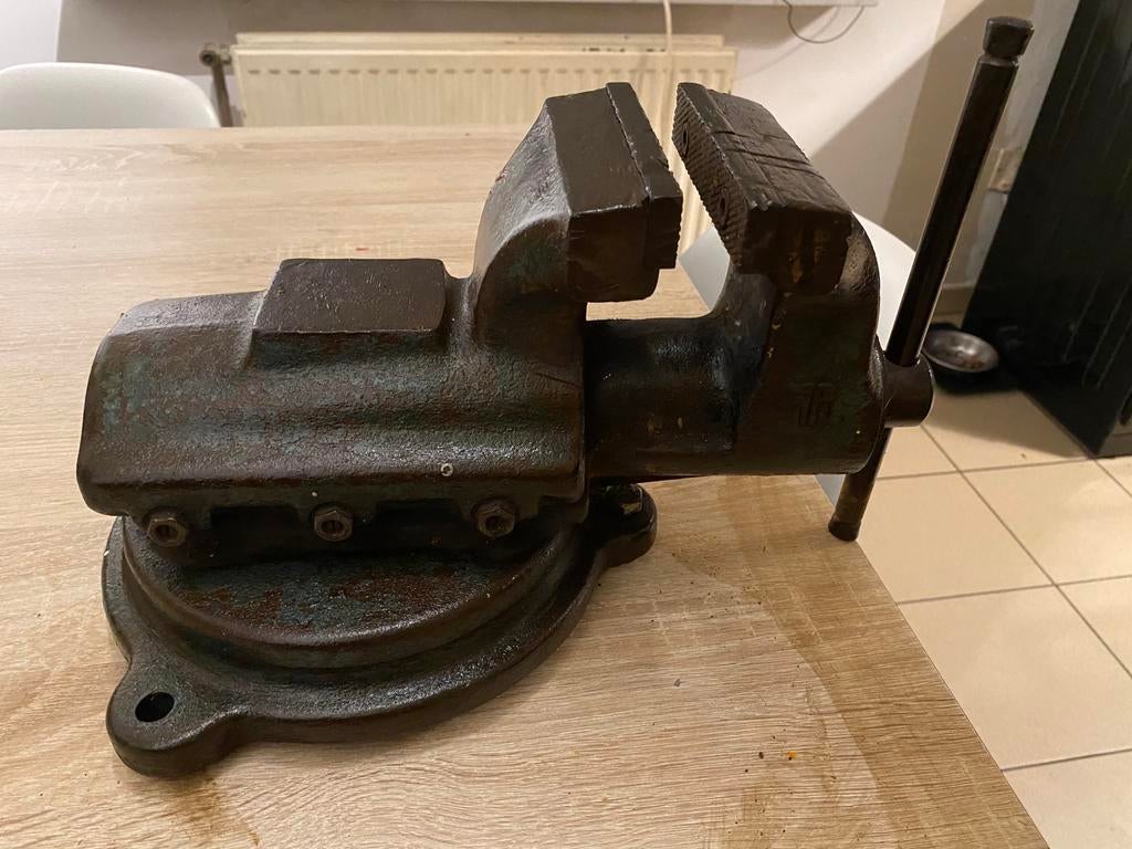 Zware antieke bankschroef (21,4 kg) - Draaibaar, Ophalen, Gebruikt, Bankschroef