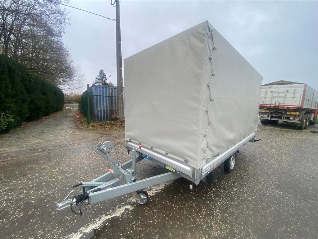 Unsunn plateauwagen met huif 366x175x180cm, Ophalen, Zo goed als nieuw