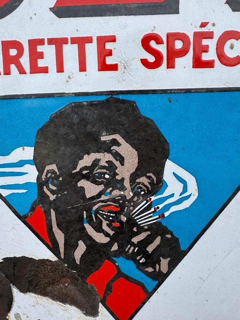 SET emaille reclamebord, Ophalen of Verzenden, Gebruikt, Reclamebord