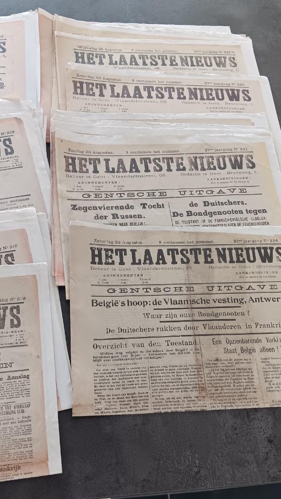 Oorlogskranten WOI, Ophalen of Verzenden, Krant