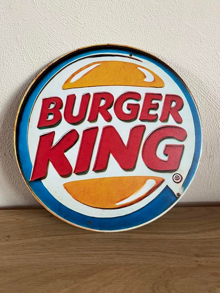 Plaque métallique burger king, Enlèvement ou Envoi, Comme neuf