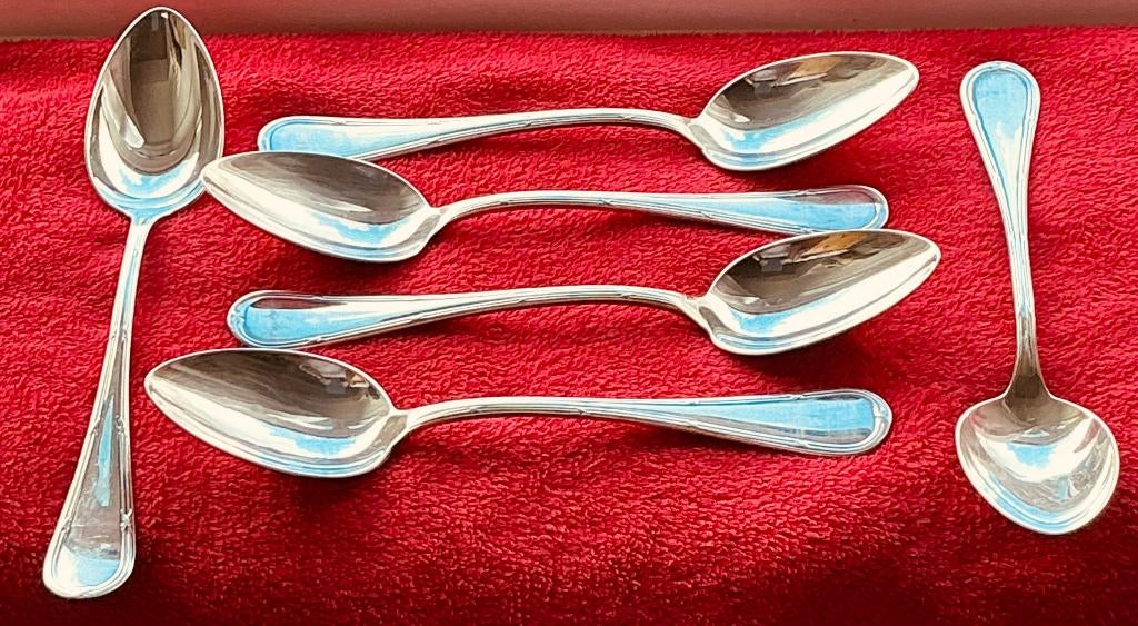 Lot de 12 couverts en argent-  Carmen Ruban époque: 1910., Antiquités & Art, Enlèvement ou Envoi