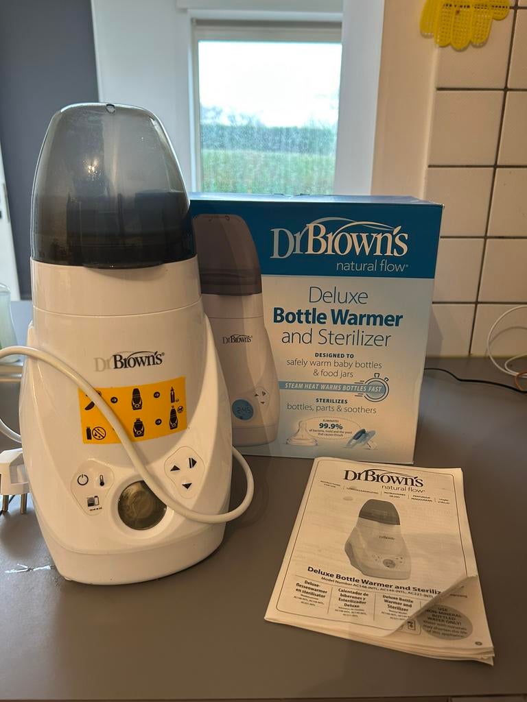 Dr Brown’s deluxe flessenwarmer en sterilisator, Kinderen en Baby's, Ophalen, Zo goed als nieuw, Sterilisator