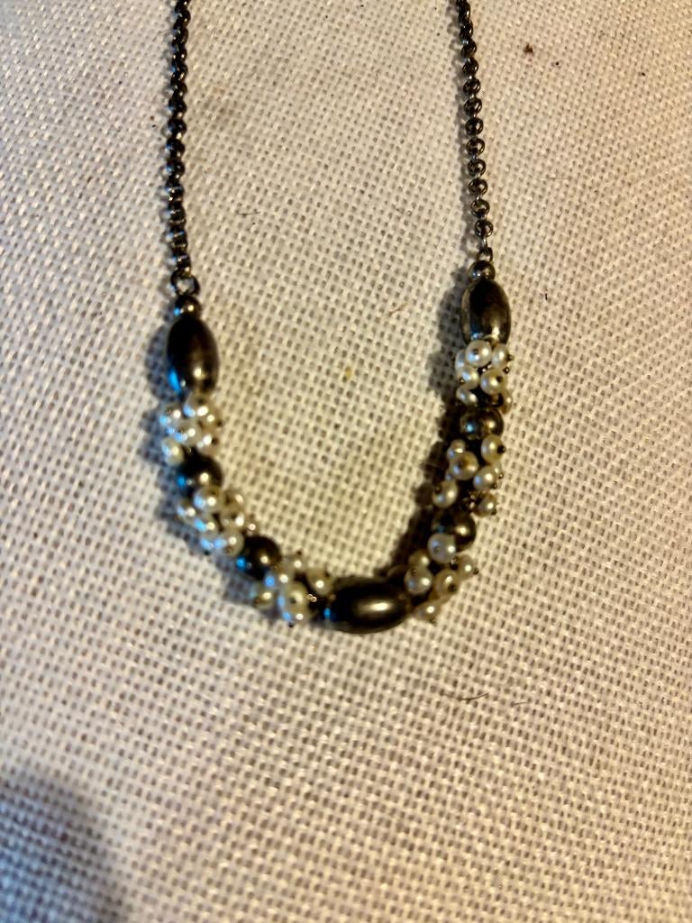 Fancy parelketting, Ophalen of Verzenden, Gebruikt, Geel, Overige materialen