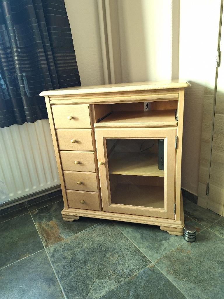 Meuble tv en chêne clair, Enlèvement, Comme neuf