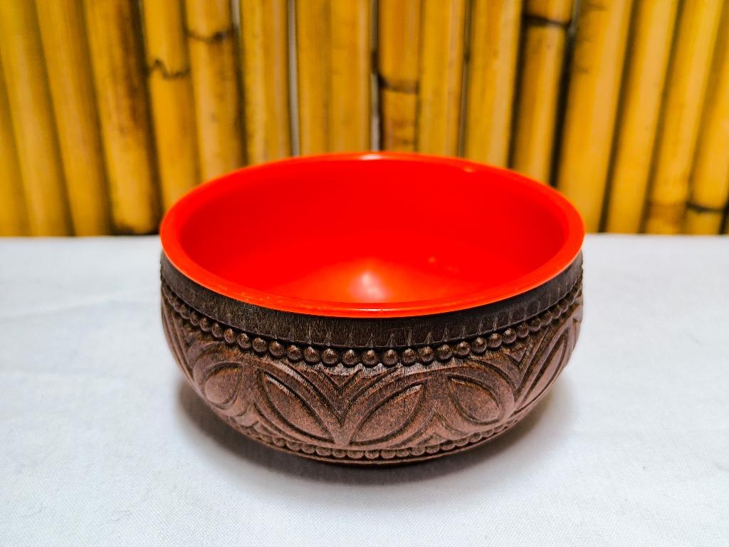 Bol à apéro vintage 1970 Emsa, West-Germany orange & marron, Collections, Rétro, Enlèvement ou Envoi, Maison et Meubles