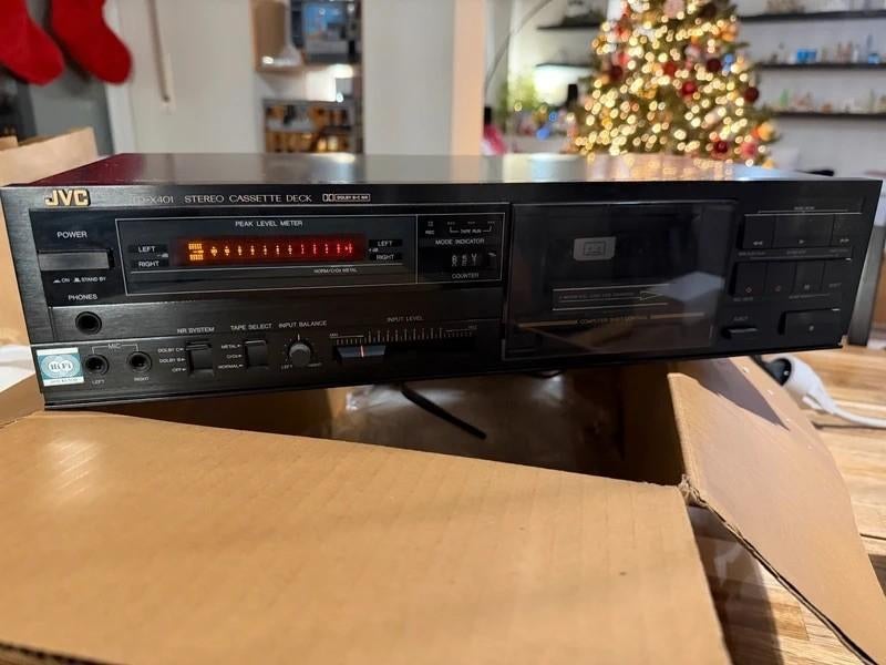 JVC TD-X401E – Platine Cassette Hi-Fi Vintage avec boîte, TV, Hi-fi & Vidéo, Decks cassettes, Enlèvement ou Envoi, Simple, JVC