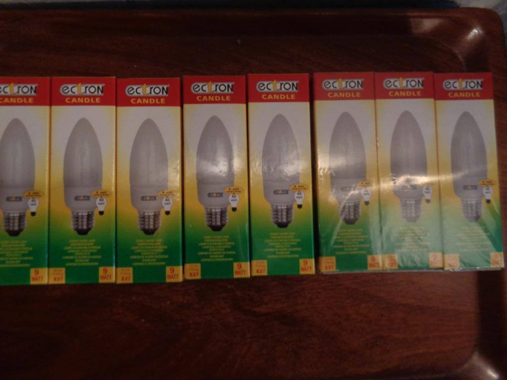 8 kaarslampen ECTRON 40W 380 lumen 50HZ, Ophalen of Verzenden, Nieuw