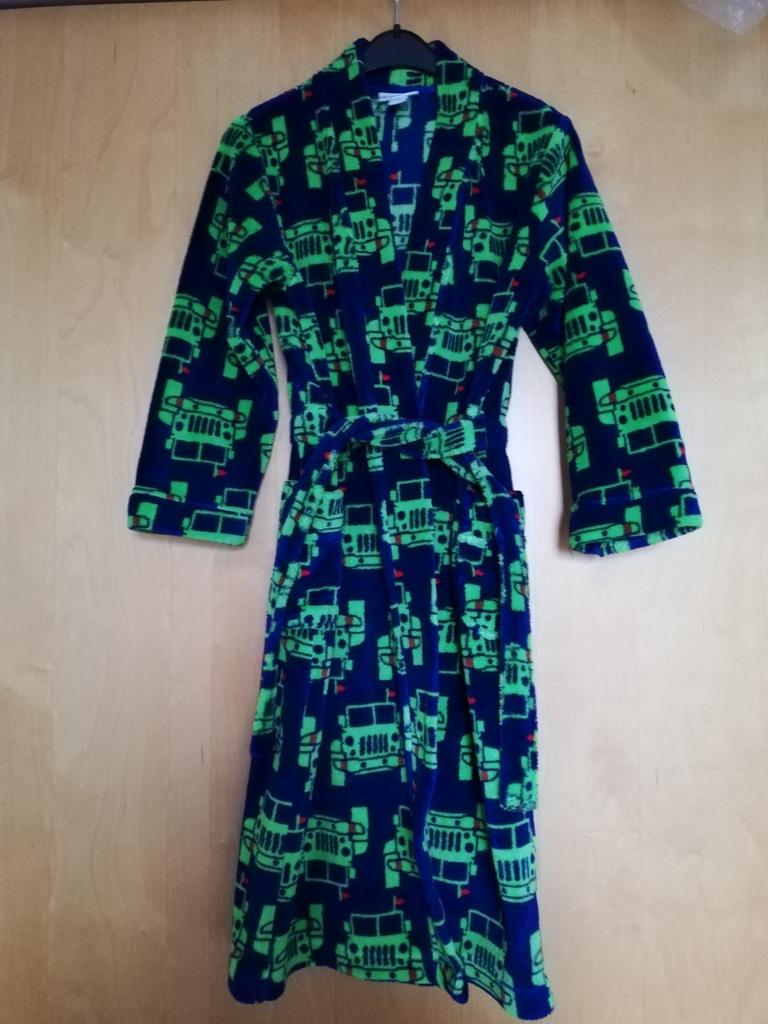 Kamerjas kind fleece donkerblauw groen 7 jaar, Ophalen of Verzenden, Zo goed als nieuw