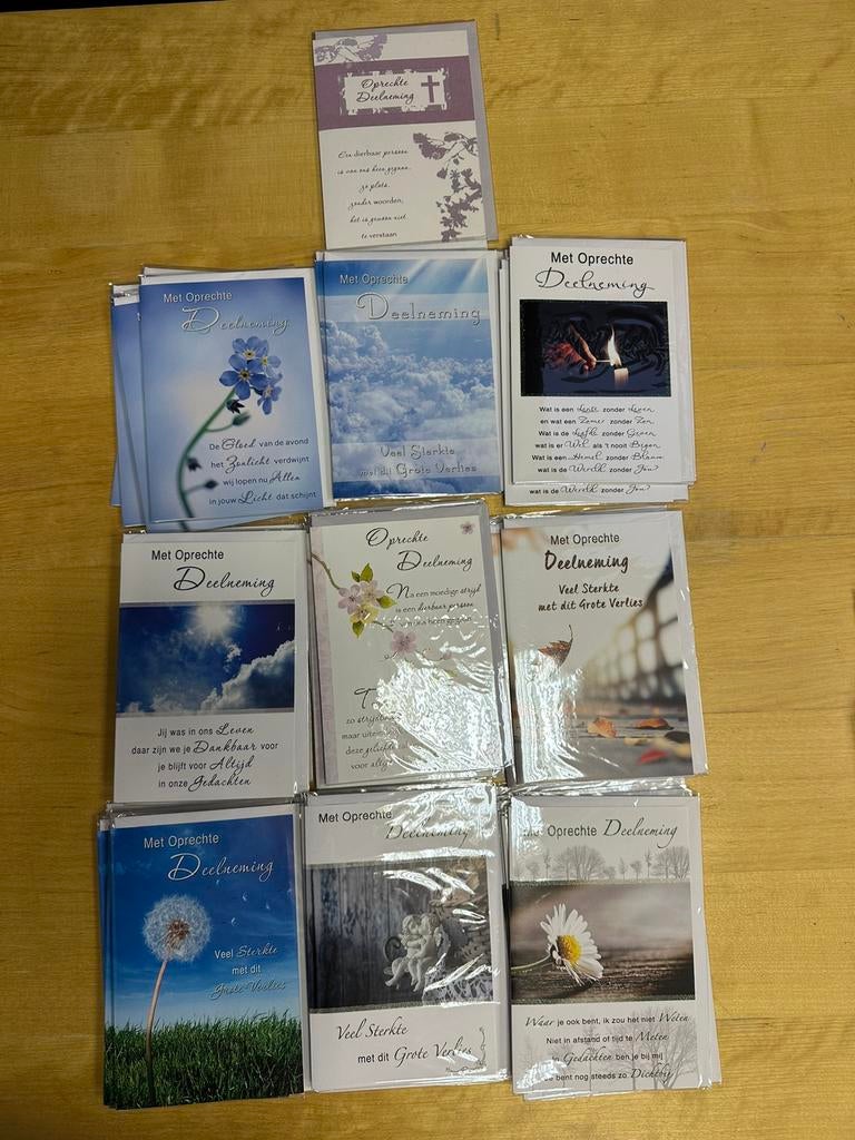 40+ wenskaarten oprechte deelneming, Ophalen of Verzenden, Nieuw