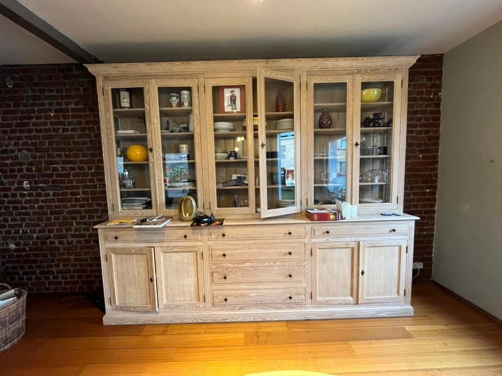 Buffet style Stockholm - Vintage meuble amateur design, Maison & Meubles, Armoires | Buffets, Avec tiroir(s), 200 cm ou plus, Stockholm Classique Chêne cérusé