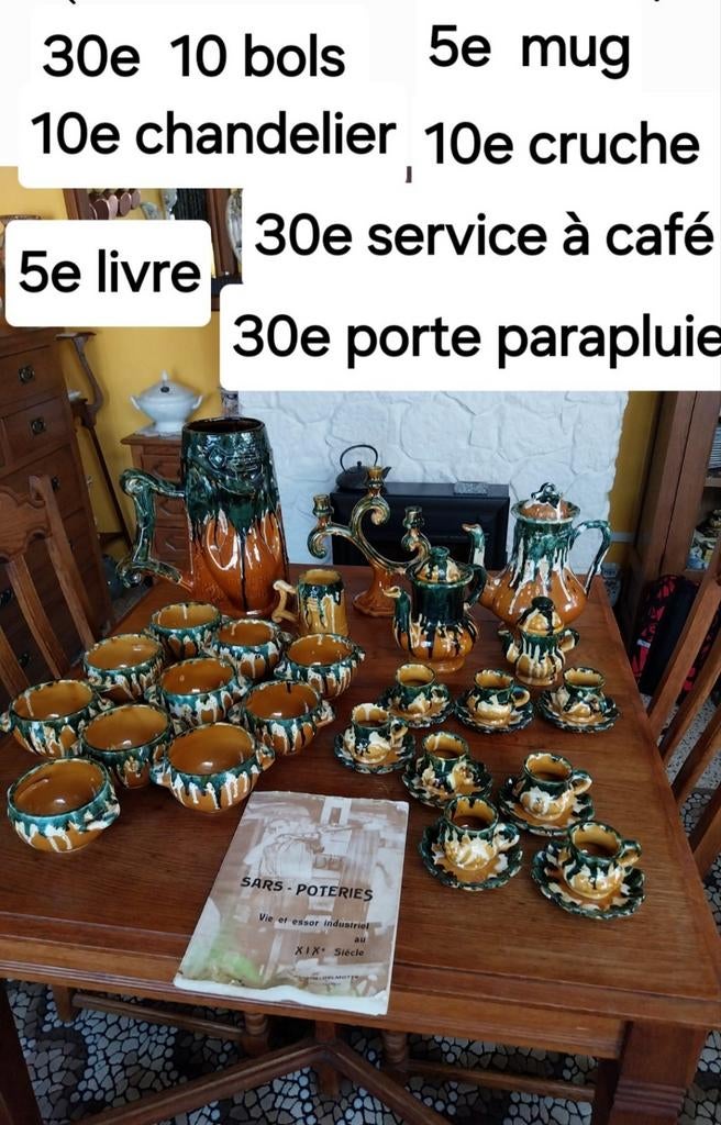 Vaisselles Sars Poteries Maine depuis 1842 en parfait état, Ophalen