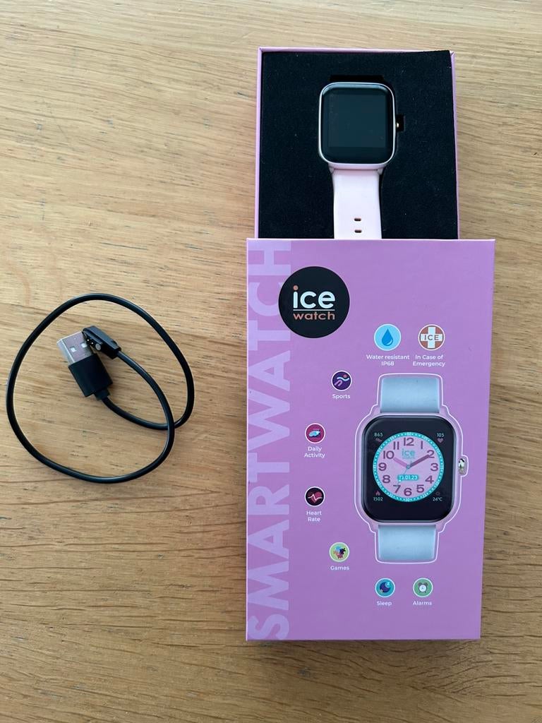 Ice watch smartwatch, Ophalen of Verzenden, Gebruikt, Roze, Meisje
