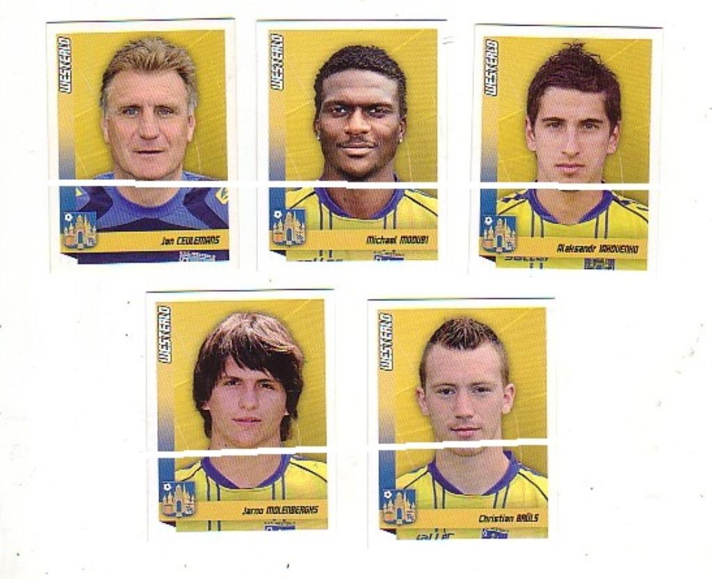 Panini Football 2011 Westerlo/5 autocollants, Envoi, Comme neuf, Affiche, Image ou Autocollant