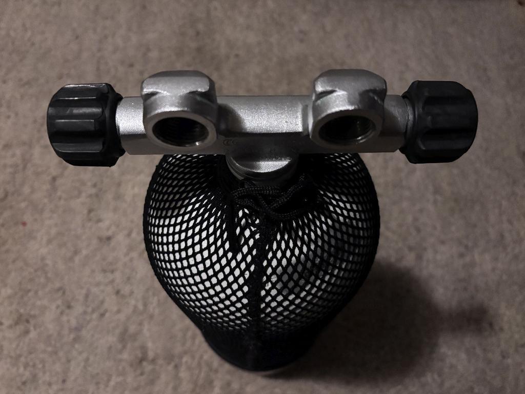 Duikfles 10 liter met dubbele kraan, Watersport en Boten, Duiken, Ophalen, Gebruikt, Duikfles