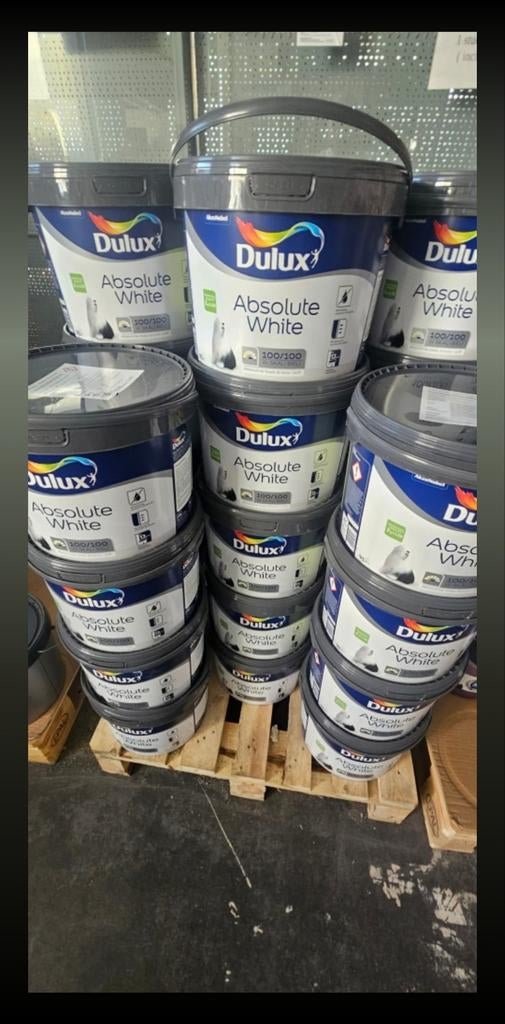 Peinture blanche mat 9l, Bricolage & Construction, Enlèvement ou Envoi, Comme neuf, Peinture