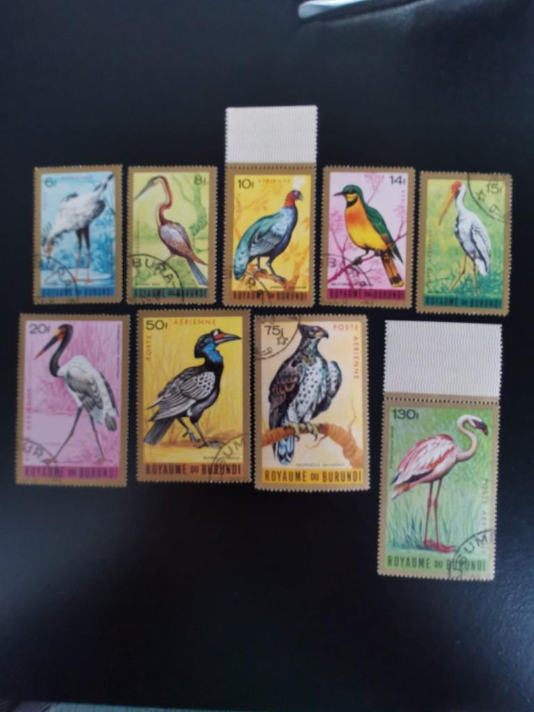 Burundi 1965 - série d'oiseaux - poste aérienne, Enlèvement ou Envoi, Autres pays, Affranchi