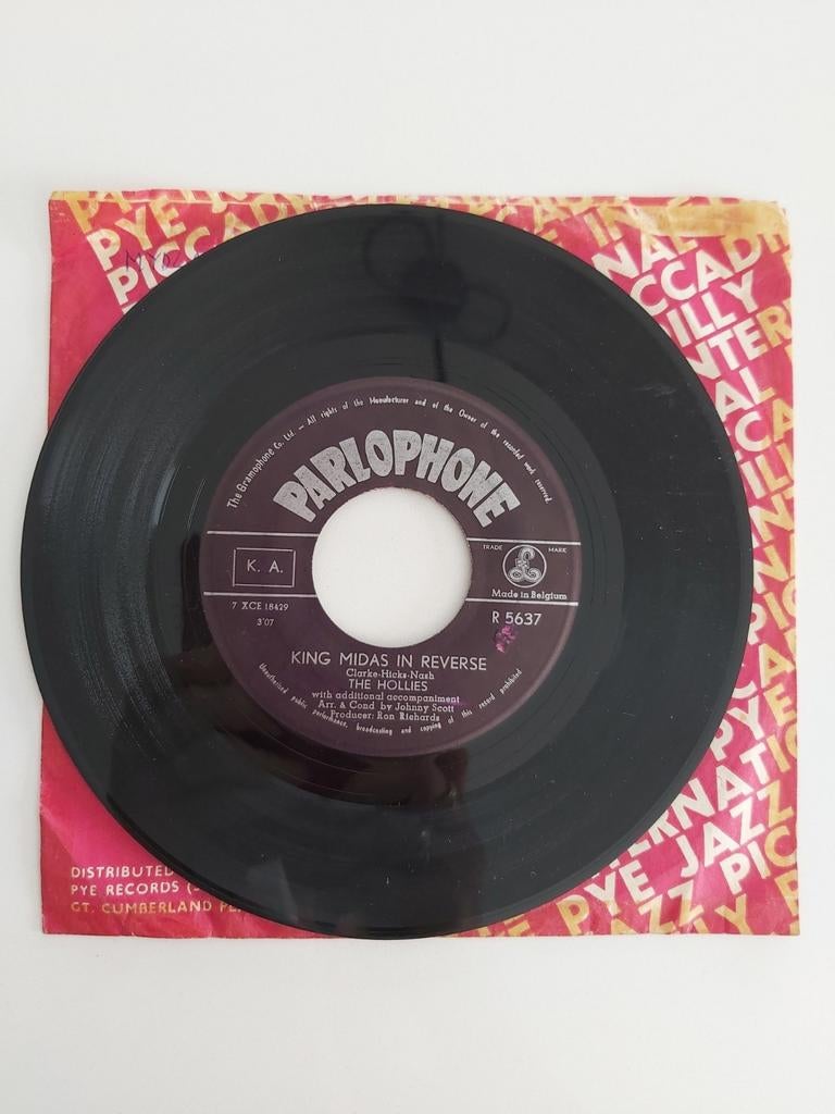 The Hollies - koning midas in omgekeerde richting, 7 inch, Single, Ophalen of Verzenden, Zo goed als nieuw