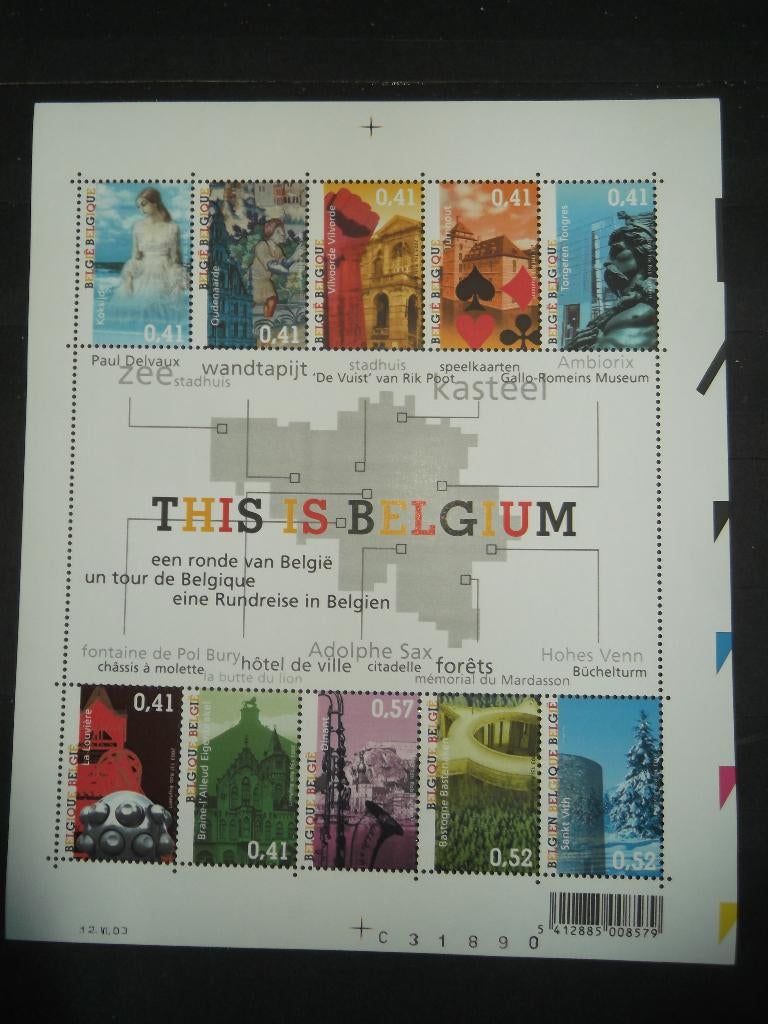 BL104 Een ronde van België - Un tour de Belgique MNH, Ophalen of Verzenden, Postfris, Frankeerzegel