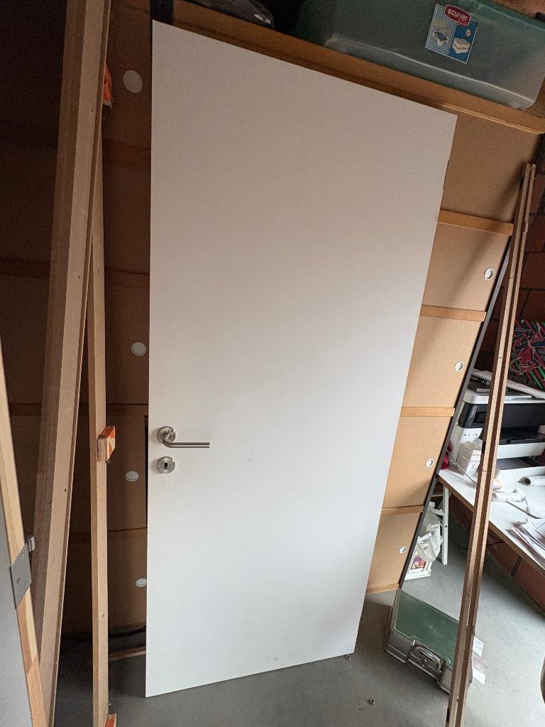 2 binnendeuren, Bricolage & Construction, Fenêtres & Moustiquaires, Comme neuf, Porte intérieure, 200 à 215 cm, 80 à 100 cm, Bois