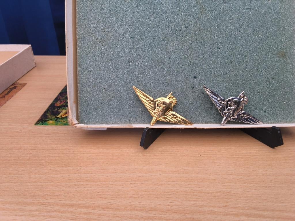 2 plaques à chapeau pour Commando Genie, Collections, Objets militaires | Général, Enlèvement ou Envoi