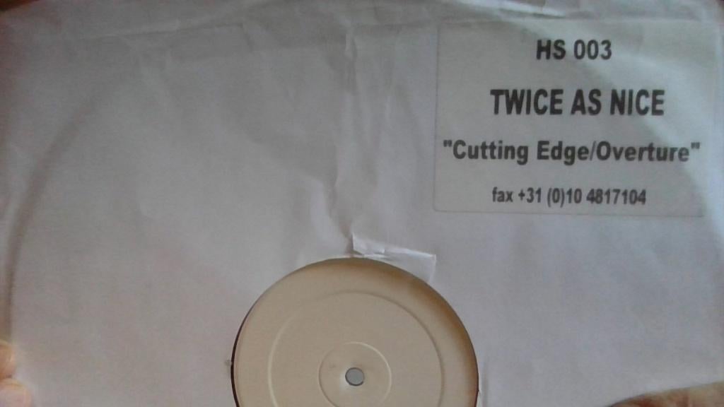 TWICE AS NICE " CUTTING EDGE/OVERTURE ", Cd's en Dvd's, Vinyl | Dance en House, Ophalen of Verzenden, Zo goed als nieuw, 12 inch