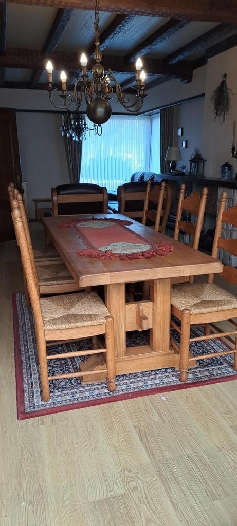 Volledige eetkamer in lichte eik, Huis en Inrichting, Complete eetkamers, Ophalen