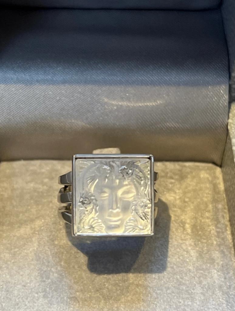 La lique-Masque de Femme ring (925), Ophalen of Verzenden, Nieuw, Overige kleuren, Zilver