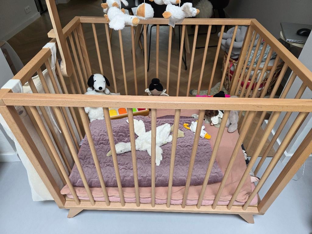 Park bopita retro naturel, Kinderen en Baby's, Ophalen, Zo goed als nieuw, Rechthoekig, In hoogte verstelbaar