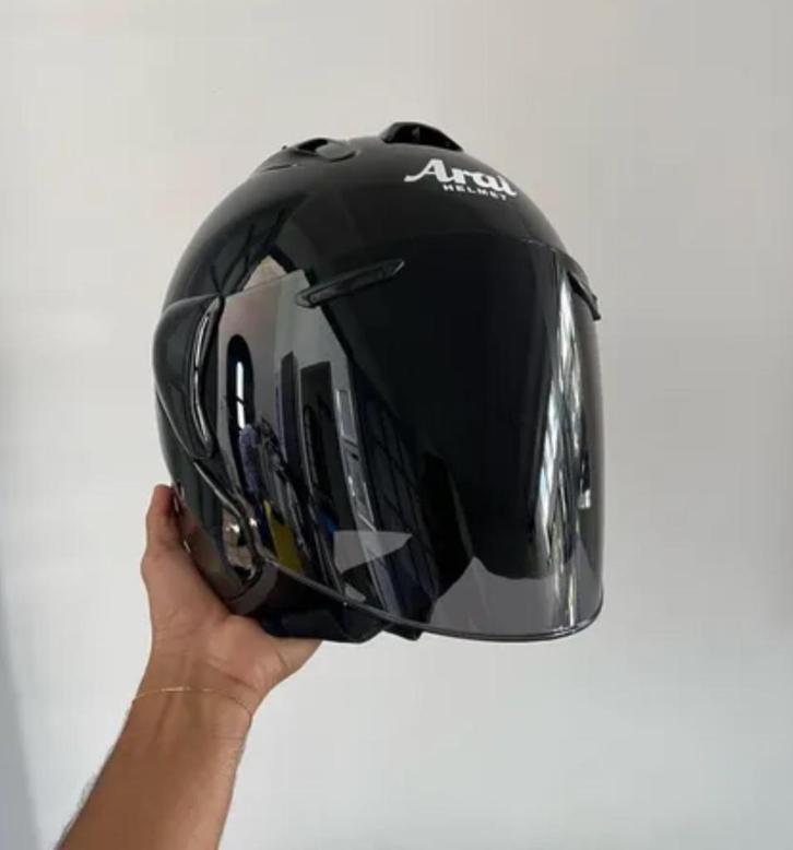 Arai helm met headset nieuw, Motoren, Kleding | Motorhelmen, Ophalen of Verzenden, L, Arai