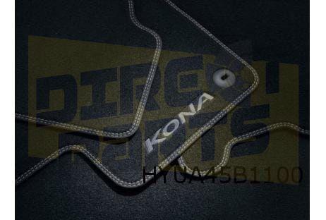 Hyundai Kona EV Mattenset (4x) velours tekst "Kona" Originee, -, Verzenden, -, Nieuw